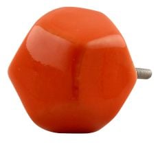 Solid Orange Octagon Ceramic Knobs Online