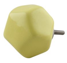 Solid Yellow Octagon Ceramic Knobs Online
