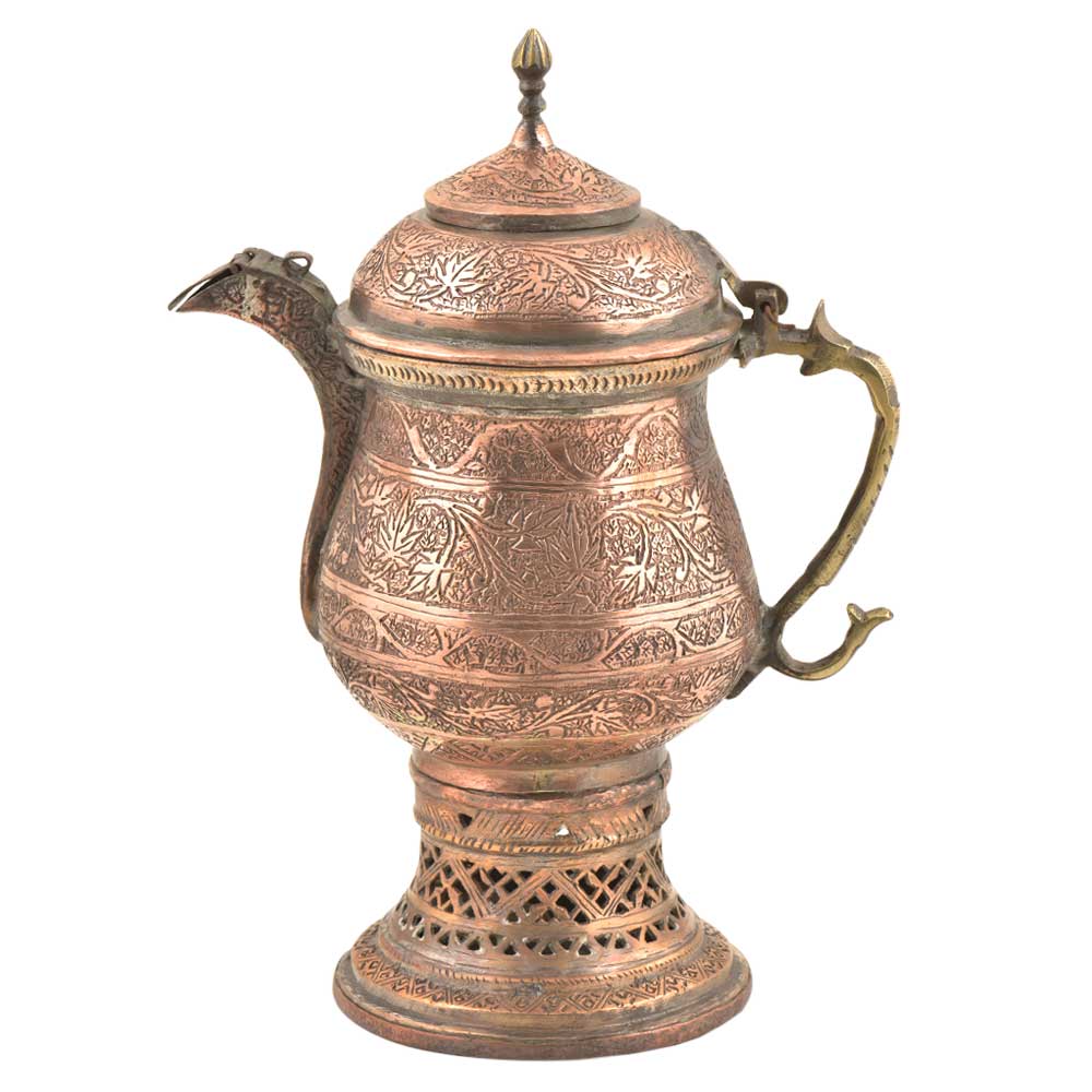 Hand Engraved Kashmiri Copper Samovar Kettle