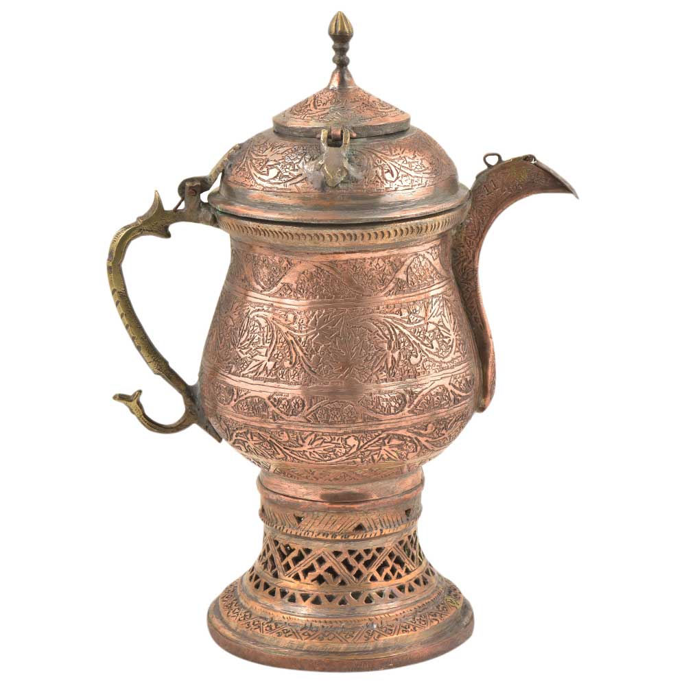 Hand Engraved Kashmiri Copper Samovar Kettle