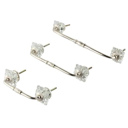 Clear Square Melon Glass Bridge Handle