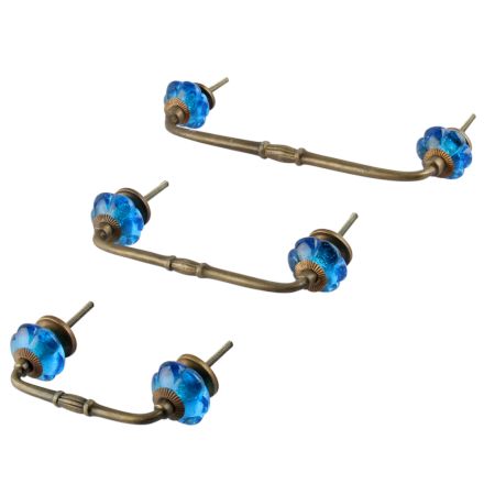 Royal Blue Melon Glass Bridge Handle