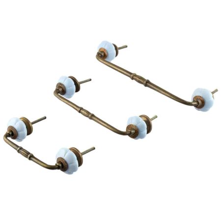 Light Grey Melon Glass Bridge Handle