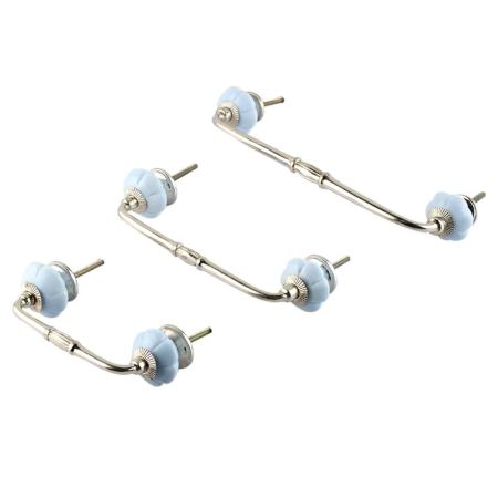 Light Grey Melon Glass Bridge Handle