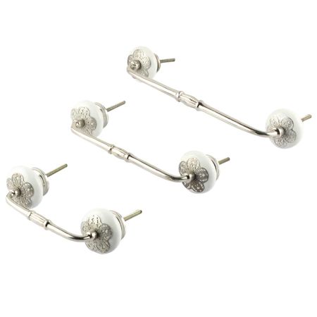 Cream Strewn Flat Ceramic-05 Bridge Handle