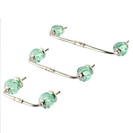 Mint Interior Cut Glass Bridge Handle