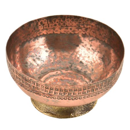 Vintage Hand Hammered Starry Sun Designed Bowl