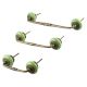 Pea Green Strewn Flat Ceramic Bridge Handle