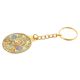 Big Flower Vintage 40 Years Calender Brass Keychain
