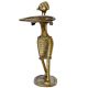 Dhokra Standing Tribal Lady Candle Stand