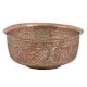 Engraved Floral Design Handmade Copper Bowl