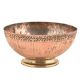 Hand Engraved Cross Pattern On Rim Copper Bowl