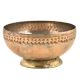 Hand Engraved Stary Pattern On Rim Copper Bowl