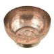 Vintage Copper Bowl With Criss Cross Pattern On The Rim