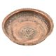  Floral Pattern Copper Bowl Engraved Scalloped Edge