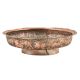  Floral Pattern Copper Bowl Engraved Scalloped Edge