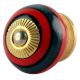 Forest Green And Red Strip Ceramic Cabinet Knobs Online