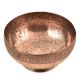 Hand Engraved Cross Pattern on  the Rim Of the Copper Bowl