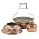 Large Embossed Design Copper Bowl Carrier Container