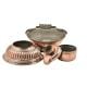 Large Embossed Design Copper Bowl Carrier Container