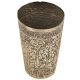 Engraved Deeply Carved White Metal Lassi Glass