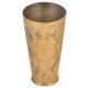 Big Flower Design Traditional Tall Brass Lassi Glass