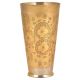 Four Flower Engraved Designer Brass Punjabi Glass