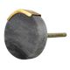 Grey Round Golden Stone Cabinet Knob