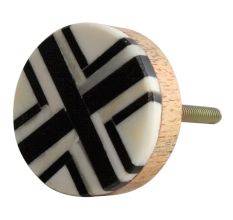 Black Round Bone Horn Cabinet Wooden Knob Online