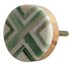 Green Round Bone Horn Cabinet Wooden Knob Online