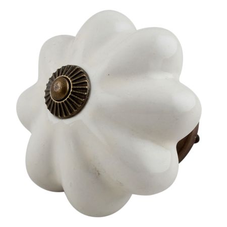 Solid Cream Big Ceramic Dresser Knobs Online