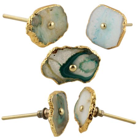 Aqua Green Agate Stone Cabinet Knobs Online