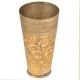 Hand Carved Floral Carved Punjabi Brass Lassi Glass