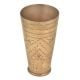 Dotted Leaf In Triangular Design Popular Brass Tumbler Or Glass