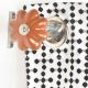 Ceramic Big Flower ShapedÂ Orange Curtain Rod Finial