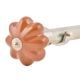 Ceramic Big Flower ShapedÂ Orange Curtain Rod Finial