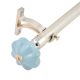 Ceramic Big Flower ShapedÂ  Blue Curtain Rod Finial