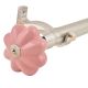 Ceramic Big Flower ShapedÂ  Pink Curtain Rod Finial