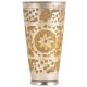 Silver Polished Leaf Design North Indian Brass Punjabi Cup Glass