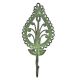 Tribal Brass Parsely Ornate Design Wall Hook With Patina