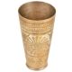 Brass Big Flower Dotted Border Punjabi Lassi Glass