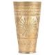 Brass Big Flower Dotted Border Punjabi Lassi Glass