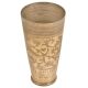 Jaal Leaves Design Engraved Tall Vintage Lassi Glass