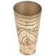 Old Used Leafy Design Brass Tall Punjabi Glaas Or Tumbler