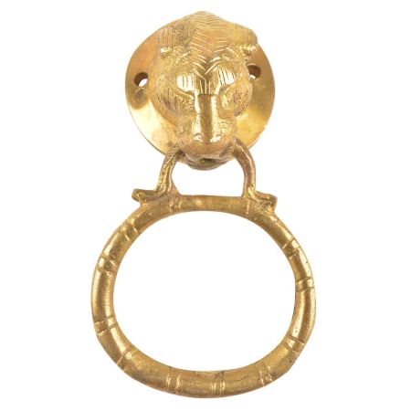 Brass Leopard Door Knocker Towel Ring