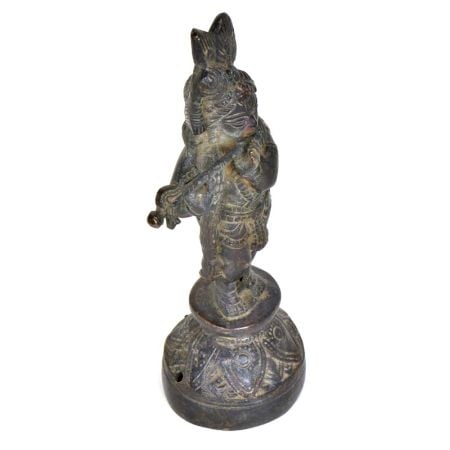 Handmade Brass Gopal Statue Playing The Flute