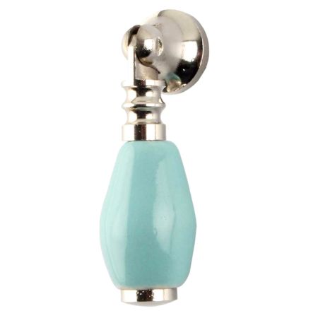 Solid Sea Green Drop Ceramic Dresser Knobs