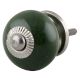 Solid Dark Olive Green Small Ceramic Cabinet Knob Online