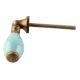 Solid Sea Green Drop Ceramic Dresser Knobs