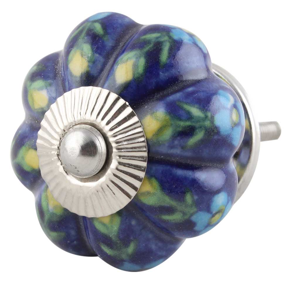 Accents Indianshelf Handmade 2 Piece Ceramic Flower Blue Rust Free
